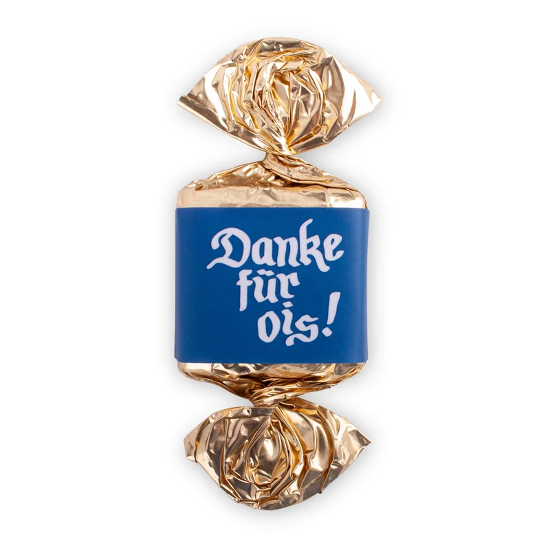 Nougat-Busserl "Danke für ois"
