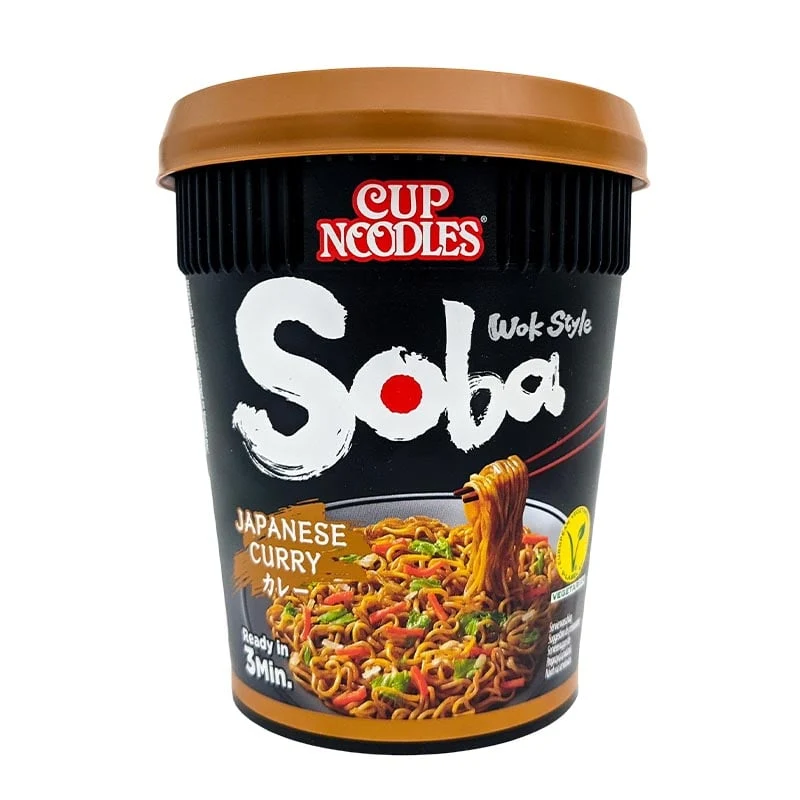 Nissin Soba Nudel-Tasse Wok-Stil Japanisches Curry