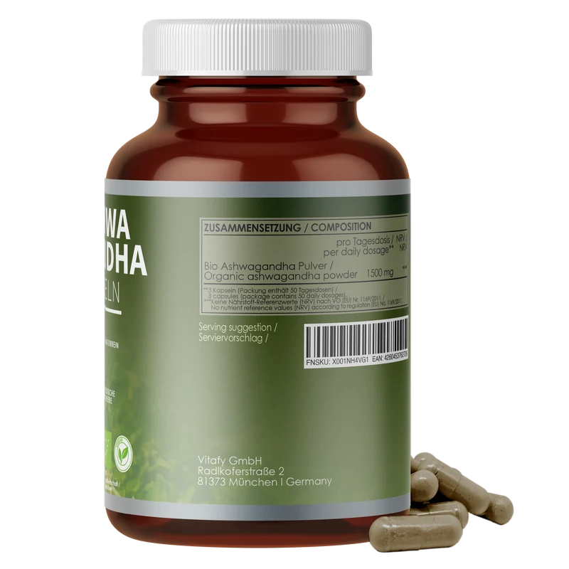 Doppelpack: Bio Ashwagandha Kapseln (2x150 Kapseln)