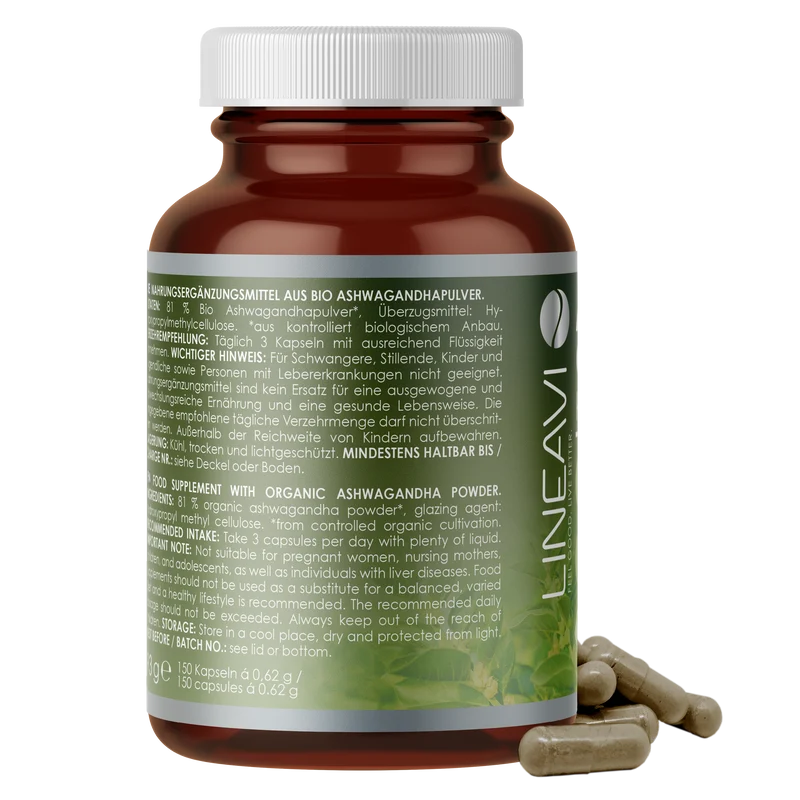 Doppelpack: Bio Ashwagandha Kapseln (2x150 Kapseln)
