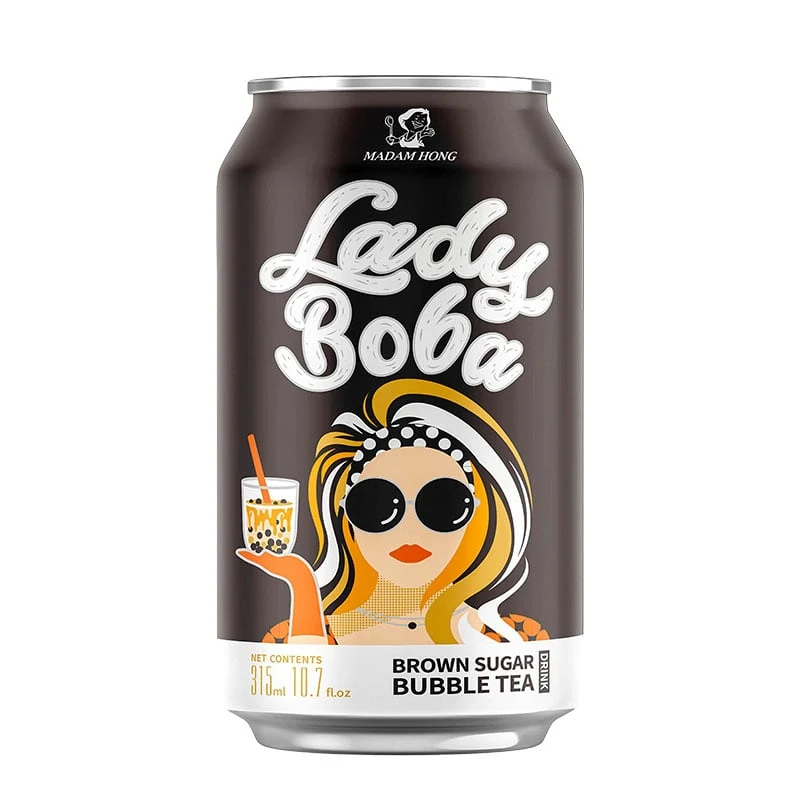 Lady Boba Bubble Tea in der Dose Brauner Zucker 315ml