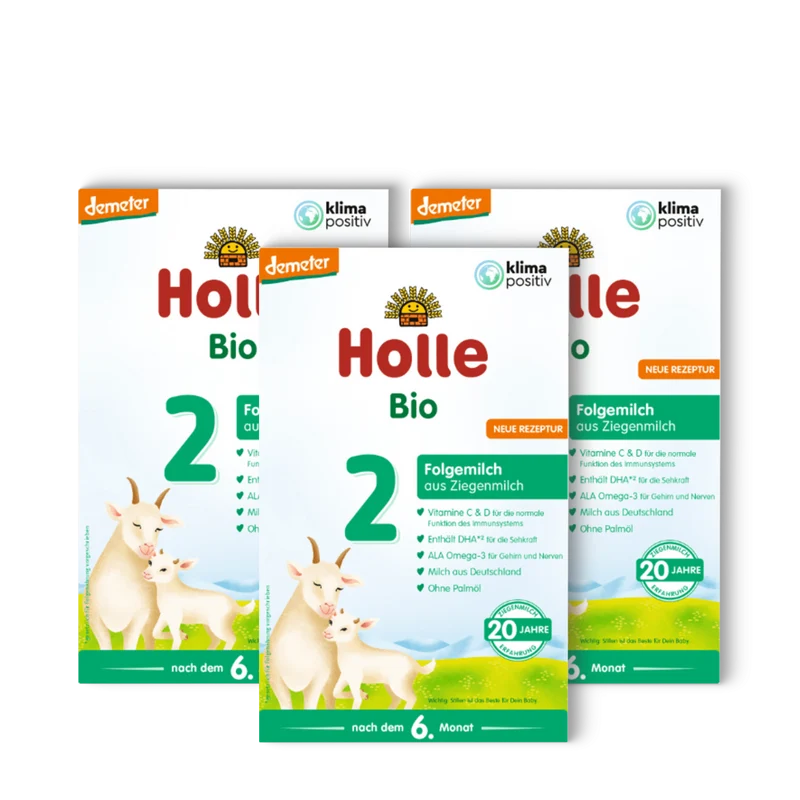 3er Pack Demeter Folgemilch 2 auf Ziegenmilchbasis nach dem 6. Monat (400g)