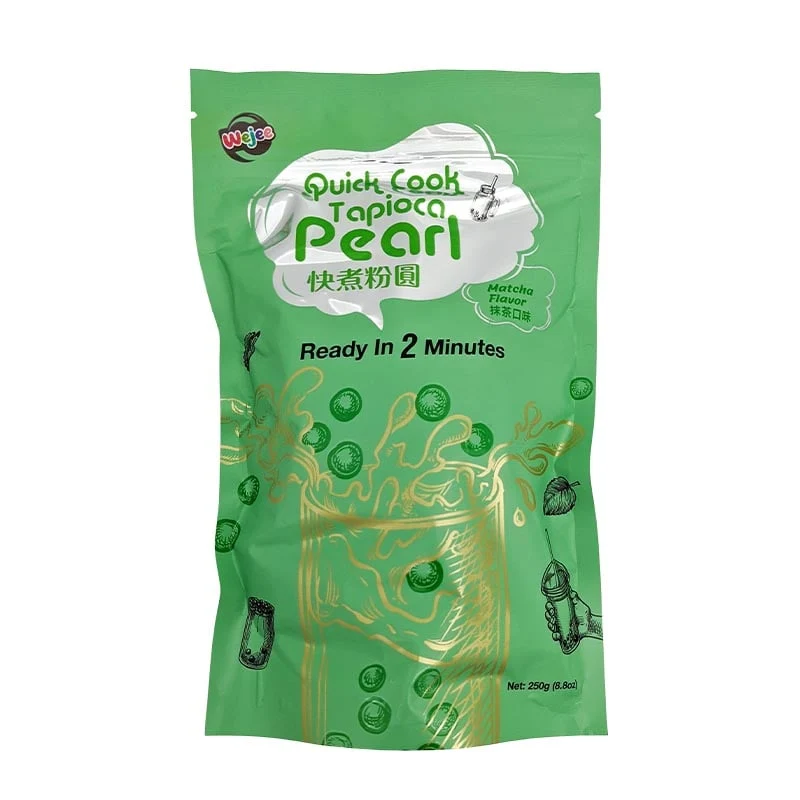 Boba für Bubble Tea fertig in 2 Minuten (Tapiokaperlen Matcha) 250g