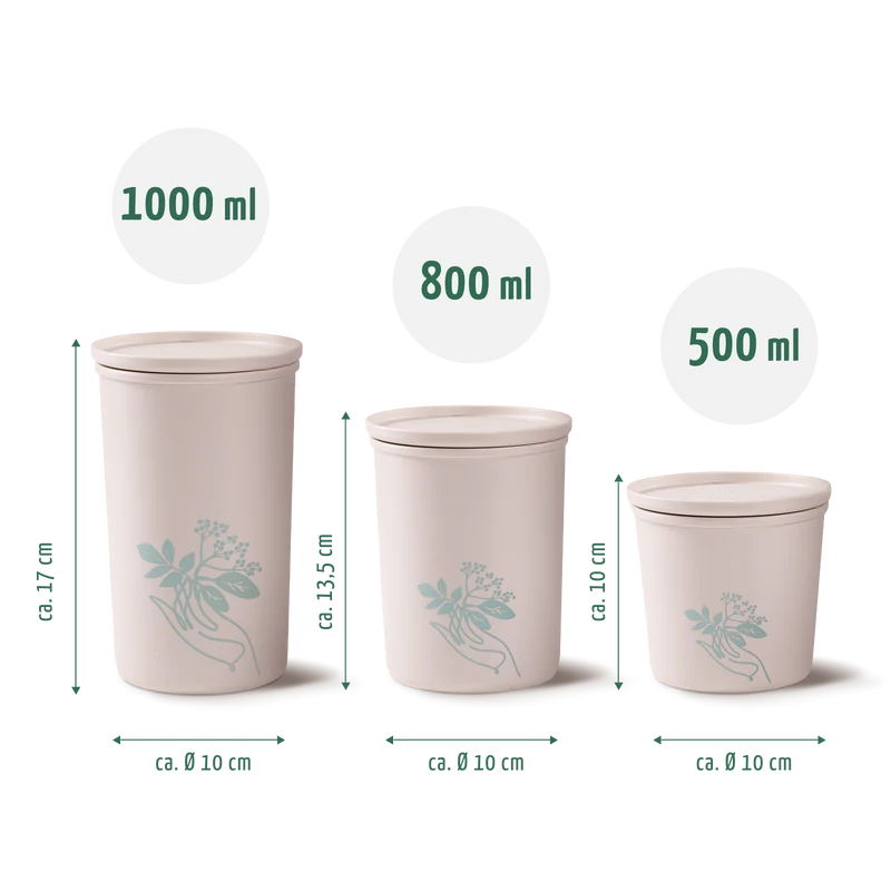 Frischhaltedosen 3er-Set aus recyceltem Kunststoff (rPET)