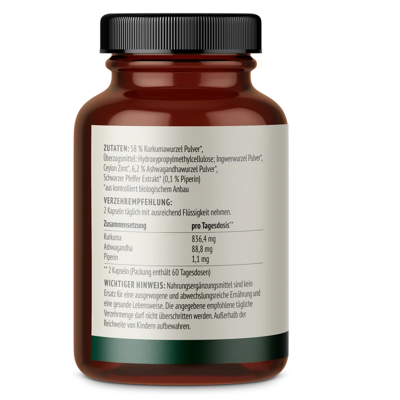 Goldene Mischung Kapseln Bio – mit Piperin (120 Kapseln)