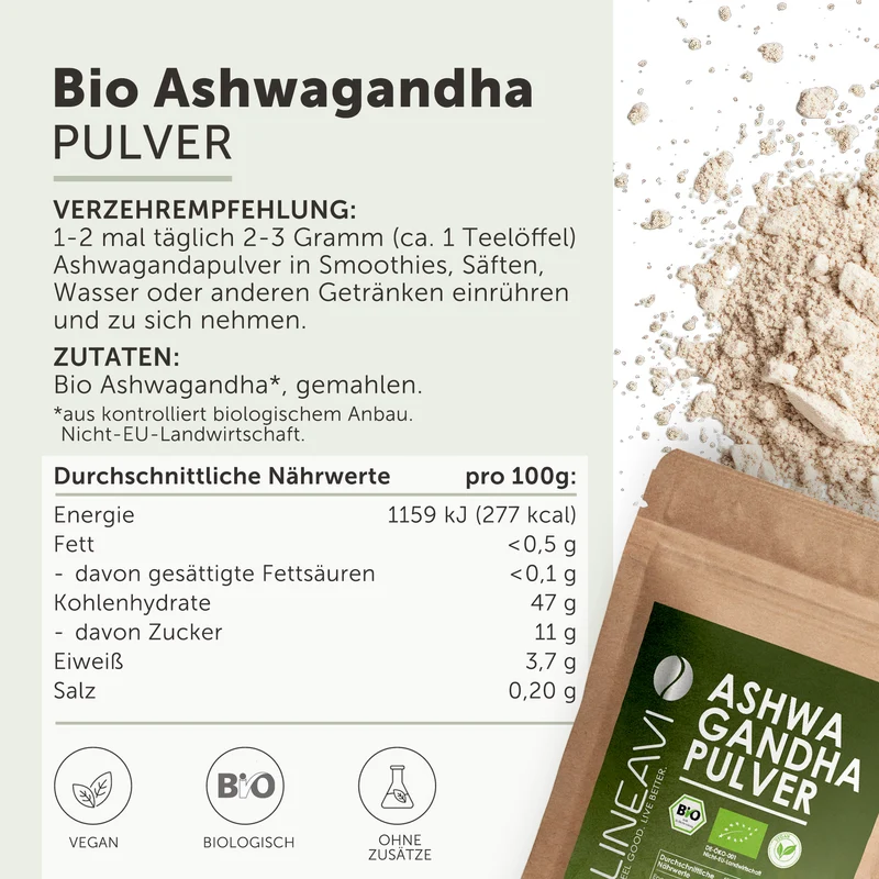 Bio Ashwagandhapulver (1000g)