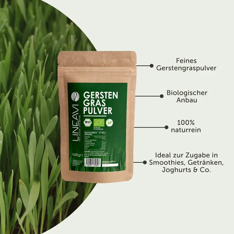 Bio Gerstengraspulver (1000g)