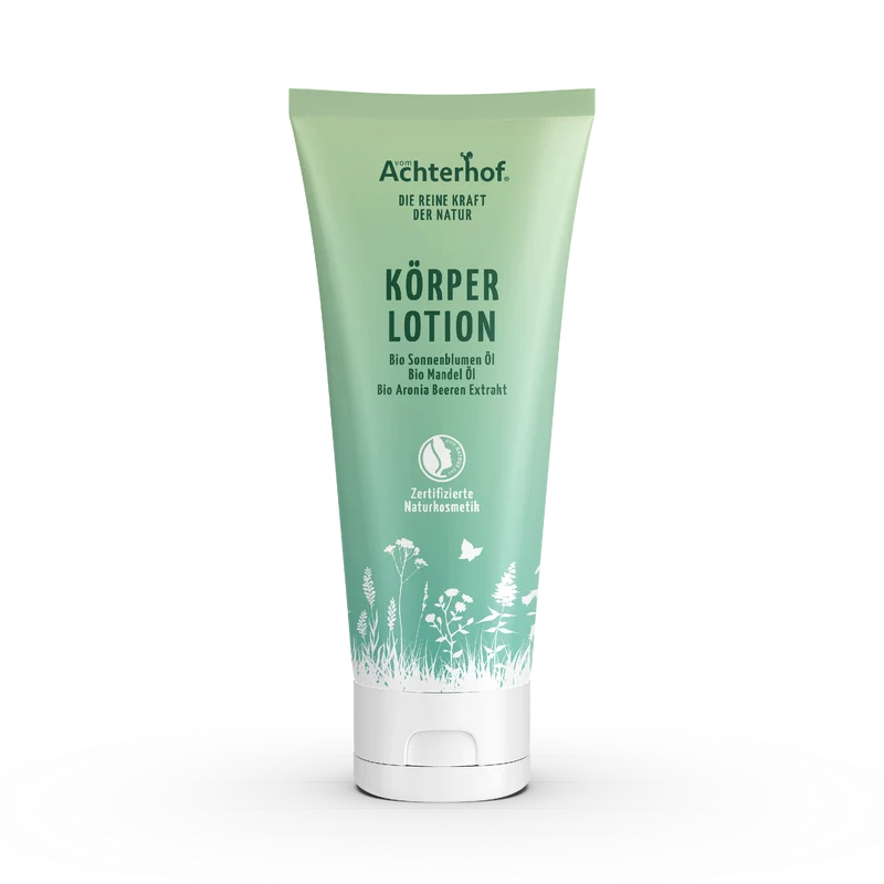 Körperlotion mit Bio Sonnenblumenöl + Bio Mandelöl und Bio Aroniabeerenextrakt (200ml)