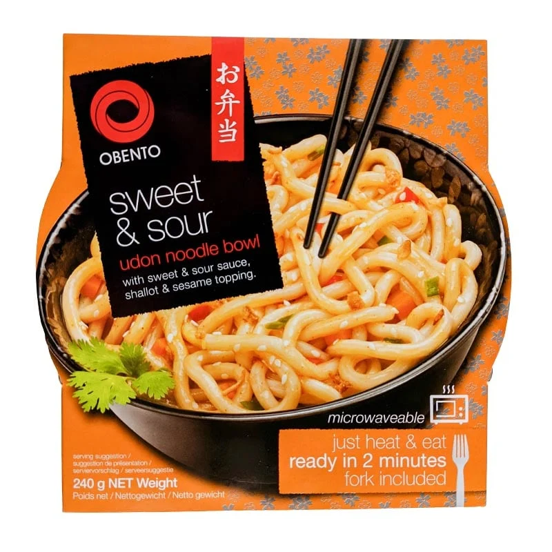 Udon-Bowl mit süß-saurer Soße