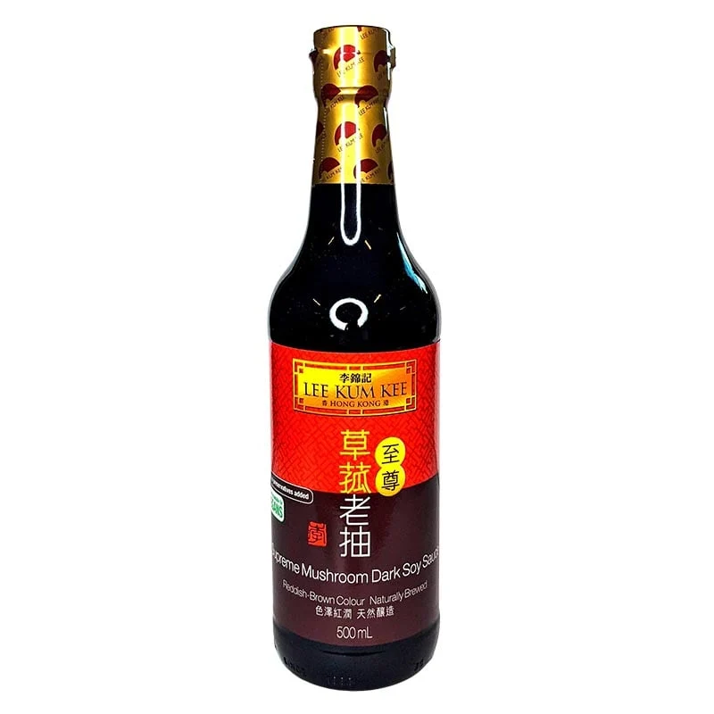 Premium Dunkle Sojasoße mit Pilzen 500ml