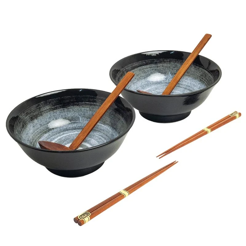Ramen-Set Essstäbchen & Löffel Kuro