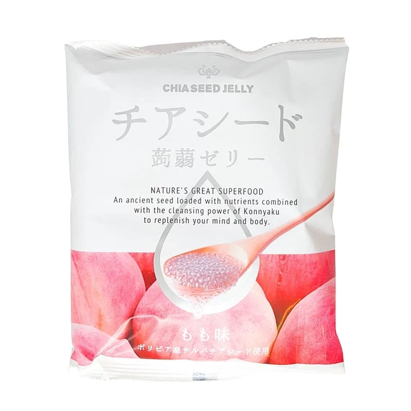 Chia-Samen und Konnyaku Geleebonbons, Pfirsich