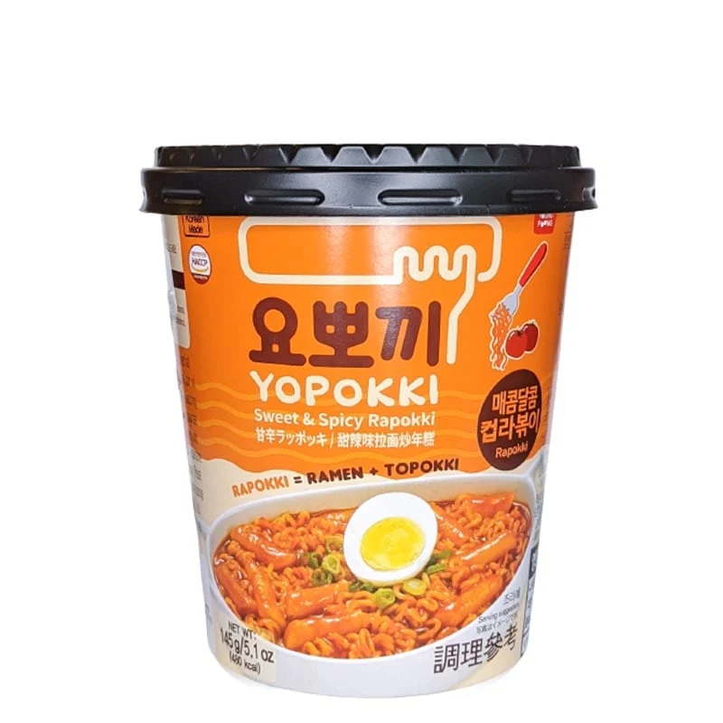 Rabokki Cup Rice Cakes & Nudeln (Süß & Scharf) Yopokki