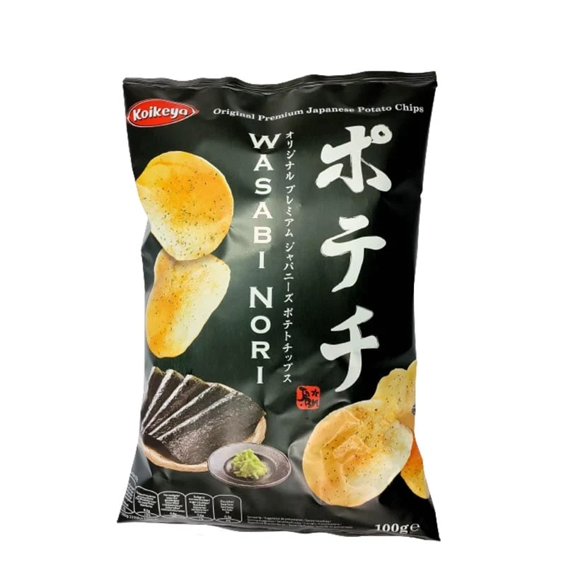 Wasabi- und Nori-Kartoffelchips japanische Koikeya