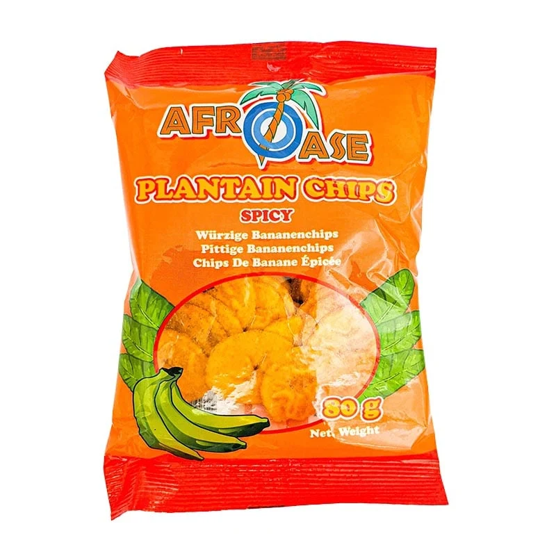 Knusprige Bananenchips Scharf