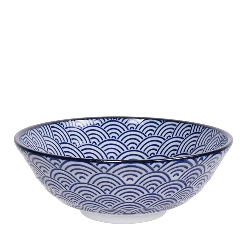 Nippon Blue Ramen Schale 1000ml Wellen