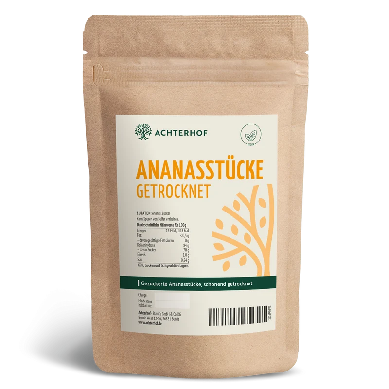 Ananasstücke getrocknet & gezuckert (250g)