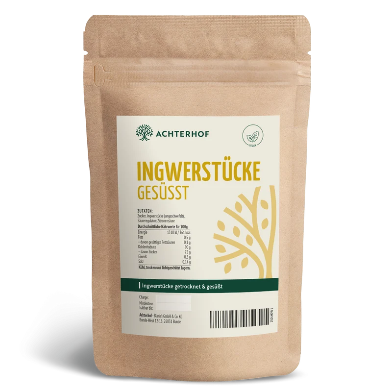 Ingwerstücke gesüßt (250g)