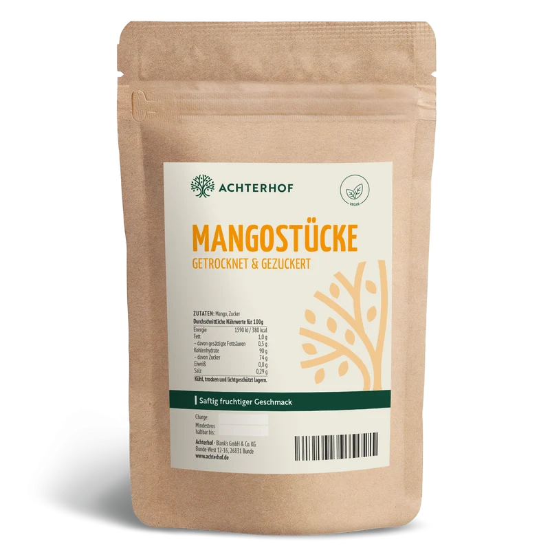 Mangostücke getrocknet & gezuckert (500g)