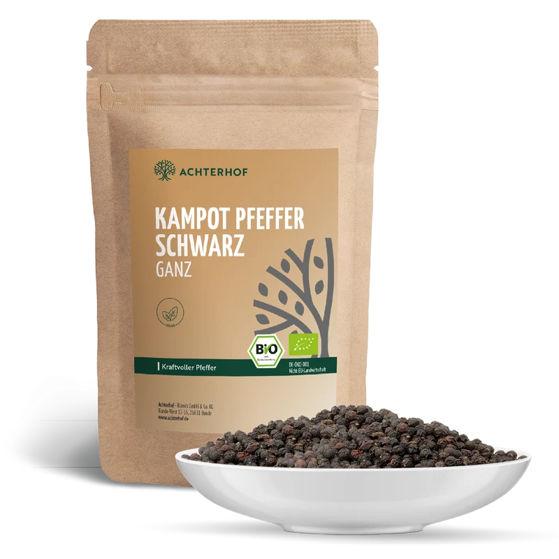 Kampot Pfeffer schwarz ganz Bio (250g)