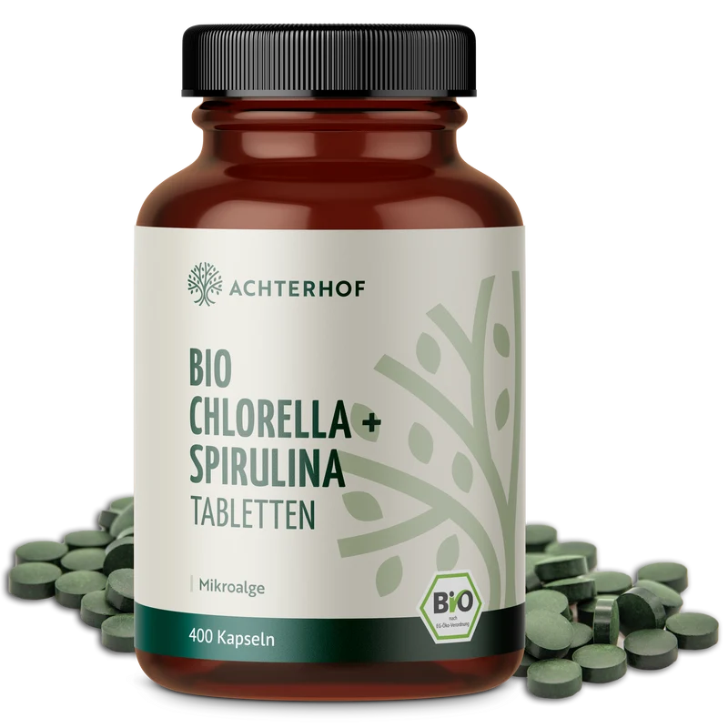 Chlorella & Spirulina Algen Tabletten Bio (400 Tabletten)