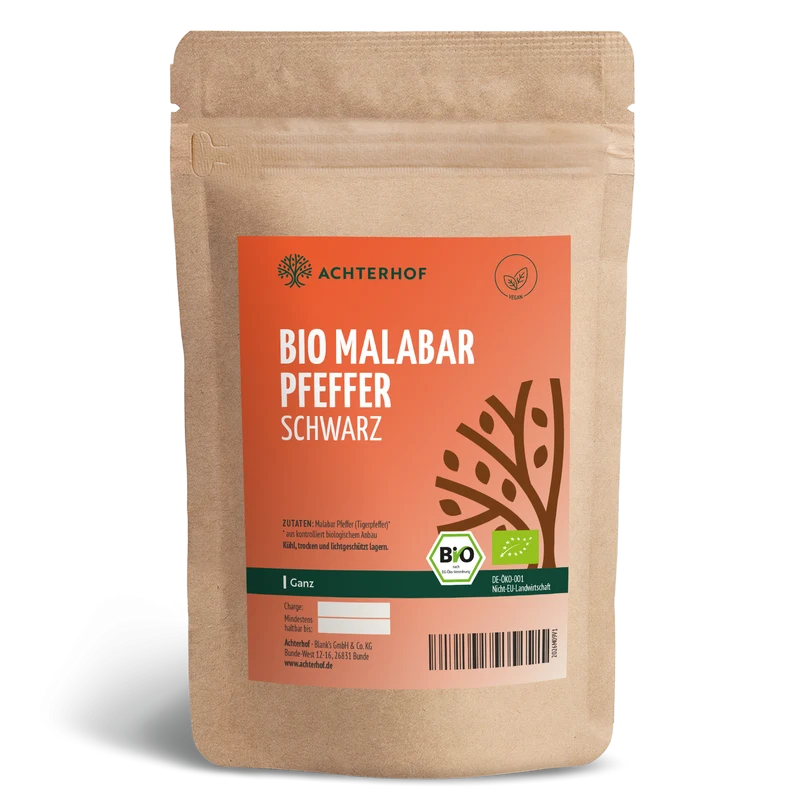 Malabar Pfeffer schwarz ganz Bio (250g)