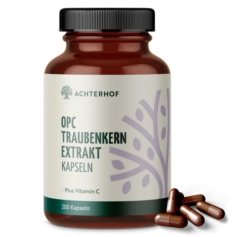 OPC Traubenkernextrakt + Vitamin C Kapseln (200 Kapseln)