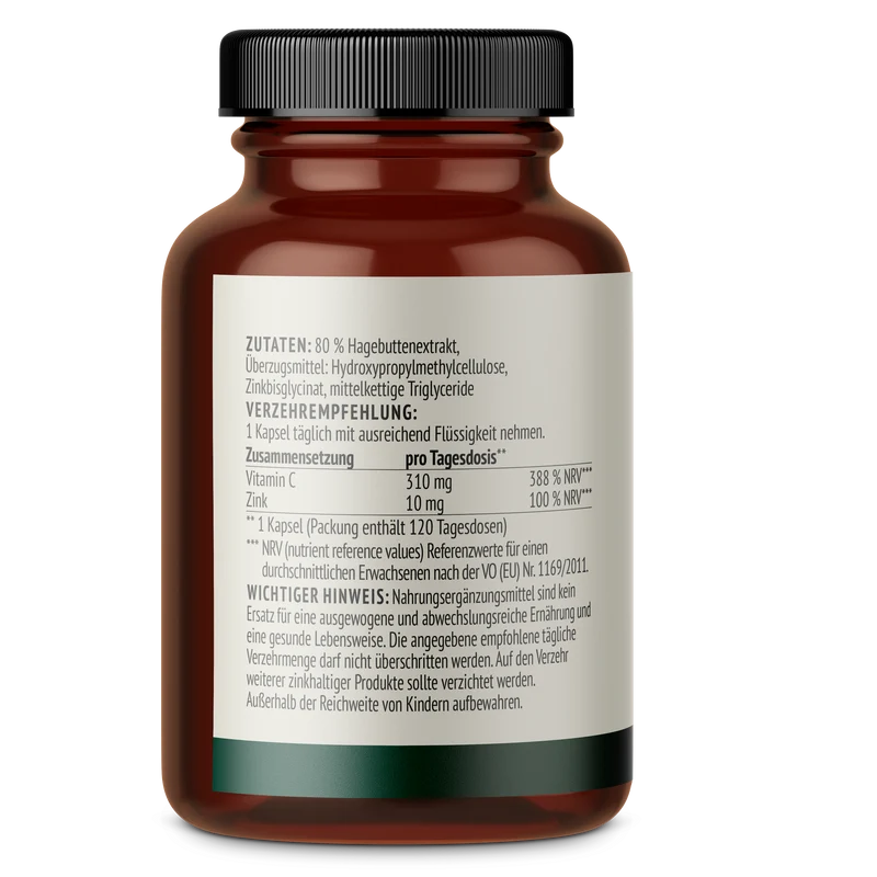 Vitamin C + Zink Kapseln (120 Kapseln)