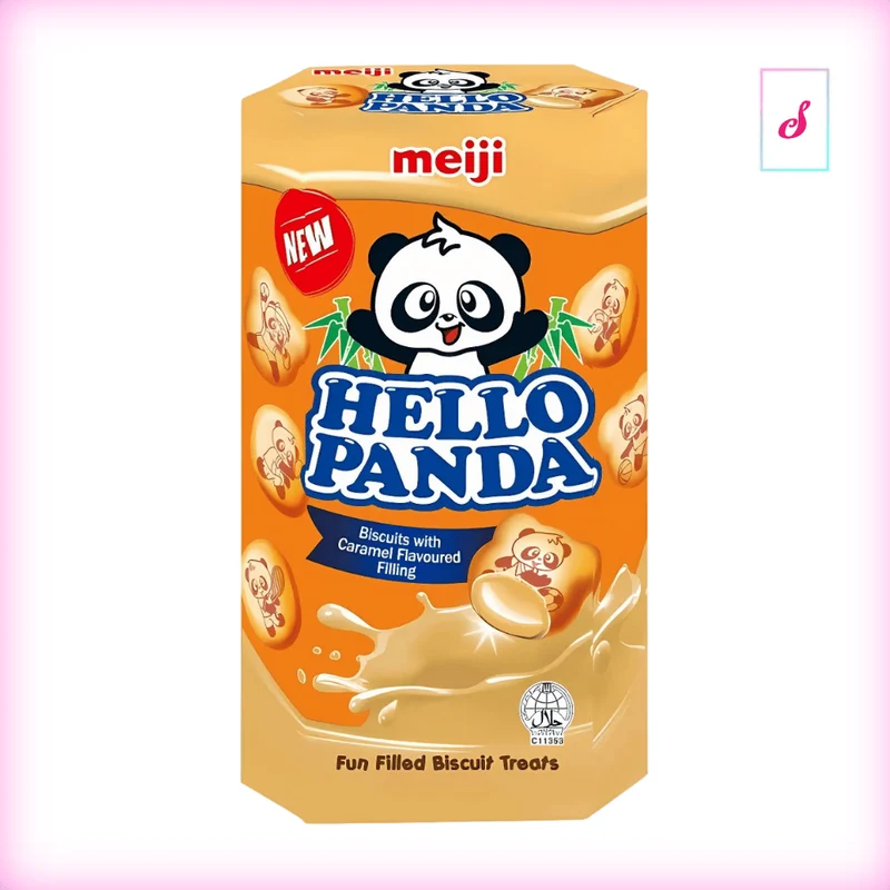 Meiji Hello Panda Caramel Flavoured Cookie Biscuits