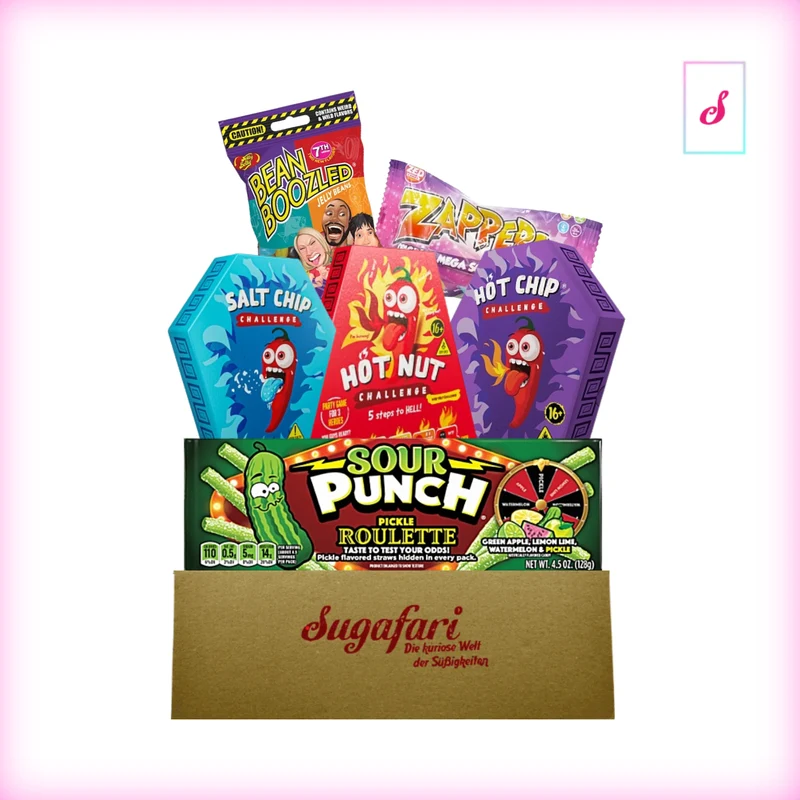Challenge Box – Scharfe & verrückte Snacks